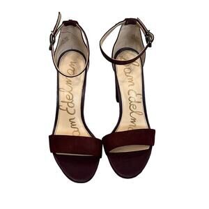 Sam Edelman - High Block Heel Sandal in Eggplant